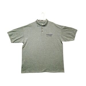 Budweiser Mens‎ Grey Short Sleeve Collared Polo Shirt 2X Cotton Polyester Blend